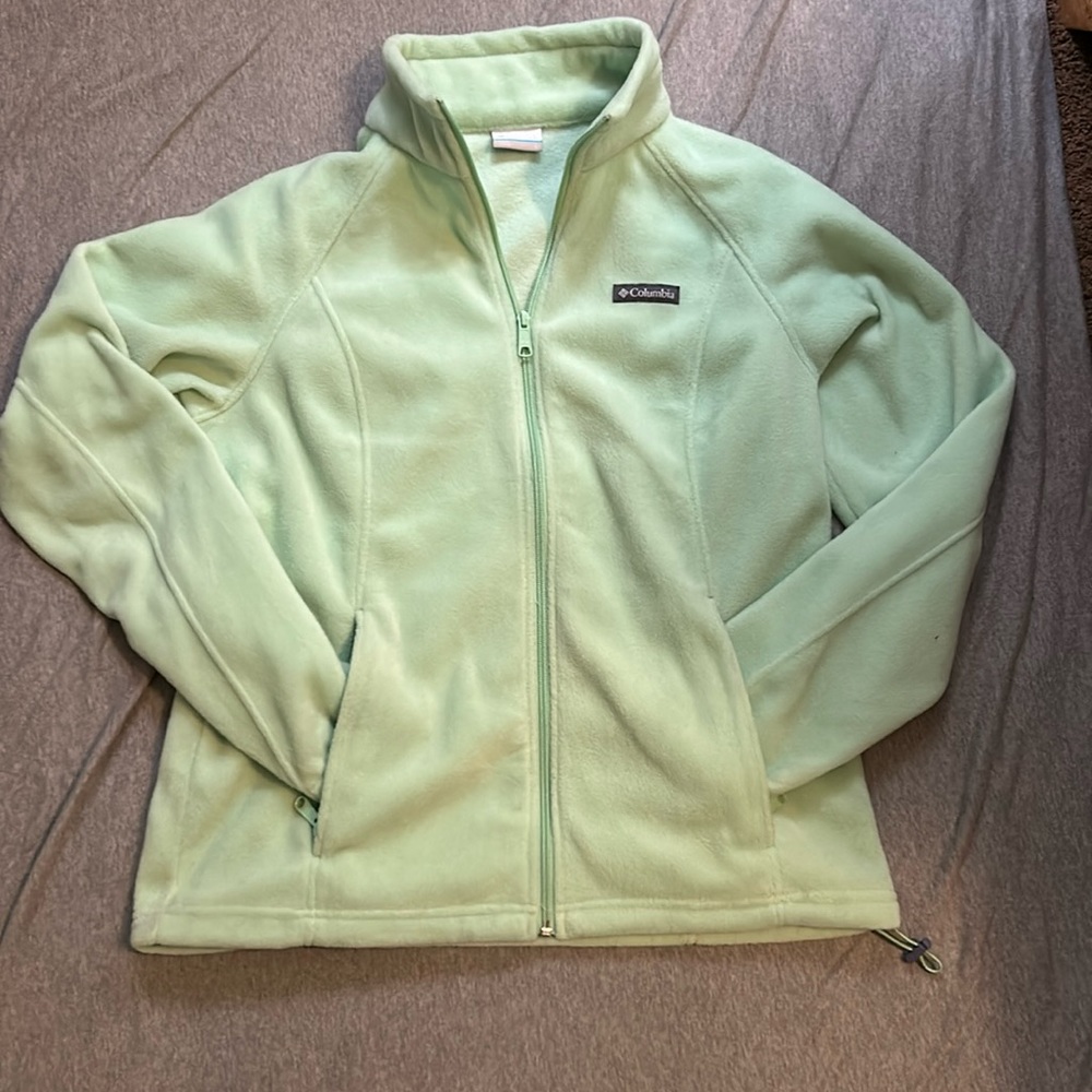 Columbia fleece full zip sweater size L